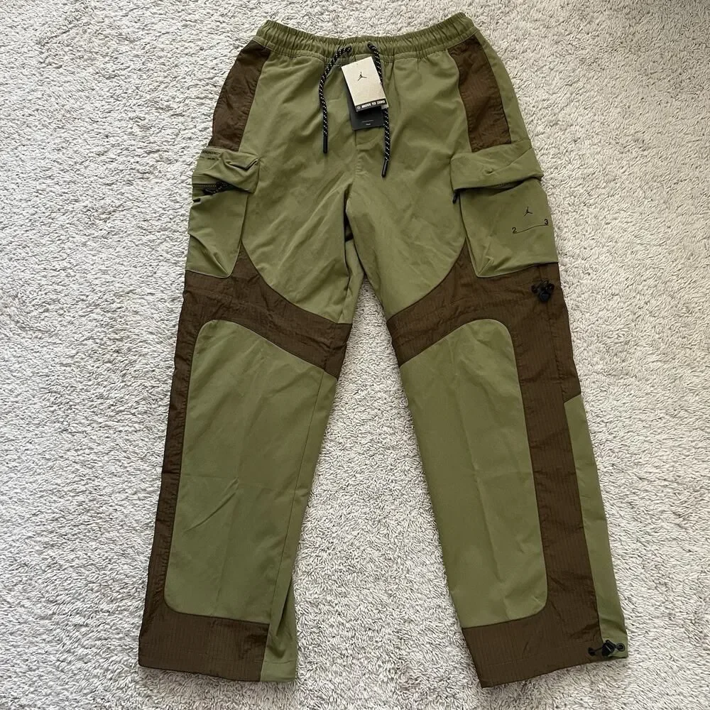 Nike Jordan 23 Engineered Woven Cargo Pants Green Men's Medium DQ8053-378 NWT
